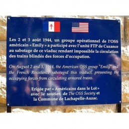 Plaque commémorative émail