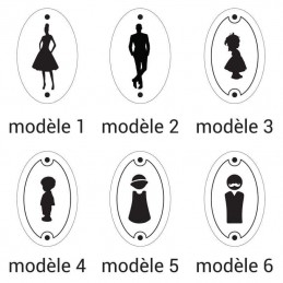 modèles picto plaques toilettes