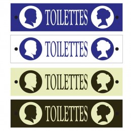 plaque émail toilettes