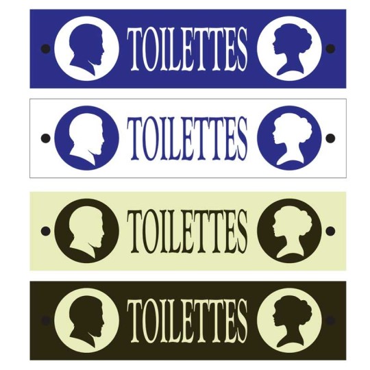 plaque émail toilettes