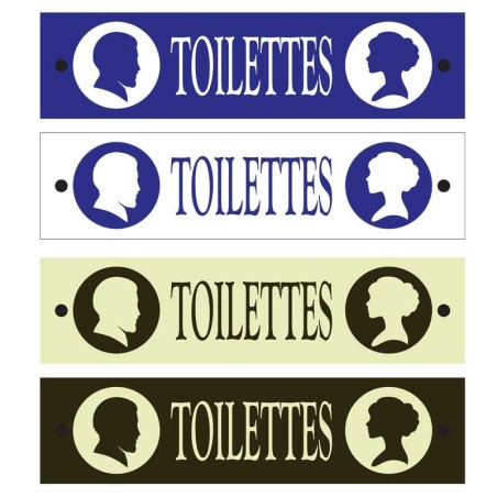 plaque émail toilettes