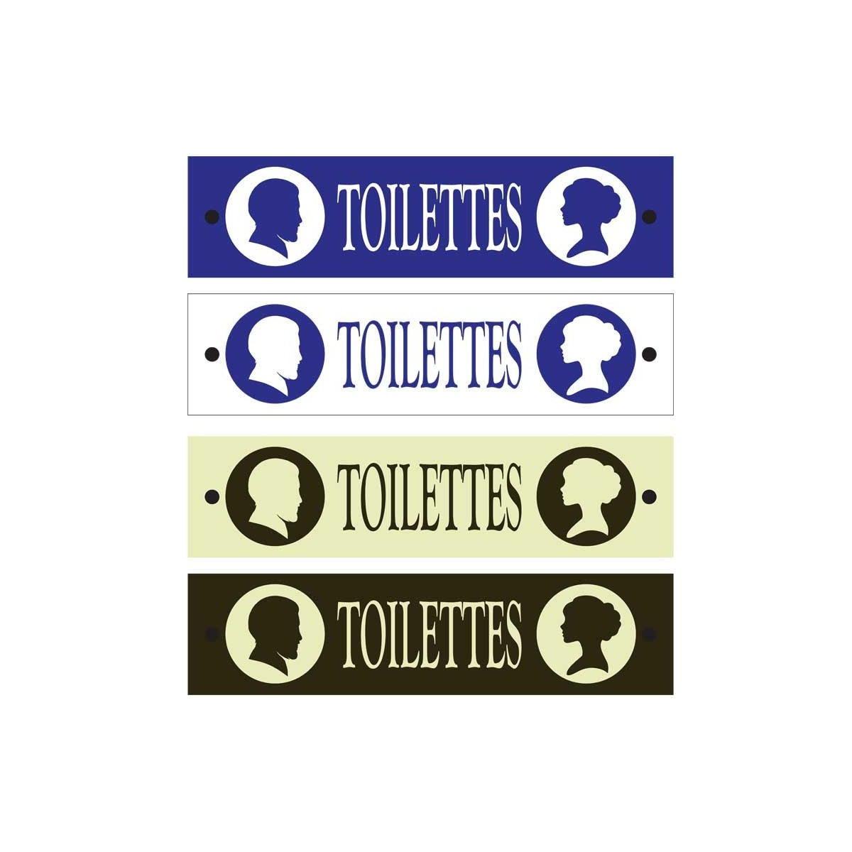 plaque émail toilettes