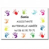 Plaque Assistante Maternelle thème Mains