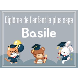 Plaque diplôme enfant sage personnalisable | Plaque Personnalisée