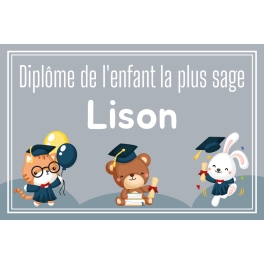 Plaque diplôme enfant sage personnalisable | Plaque Personnalisée