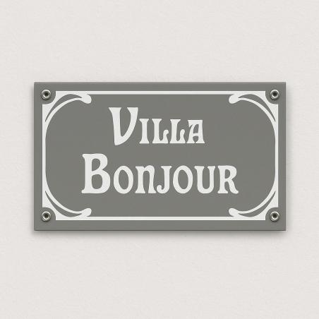 Plaque émaillée Art Nouveau | Plaque Personnalisée