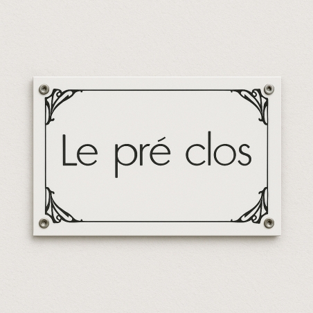 Plaque de rue émaillée Belle Epoque | Plaque Personnalisée