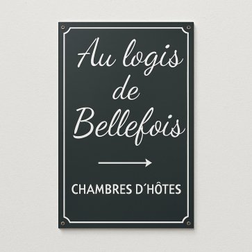 Plaque émaillée Verticale