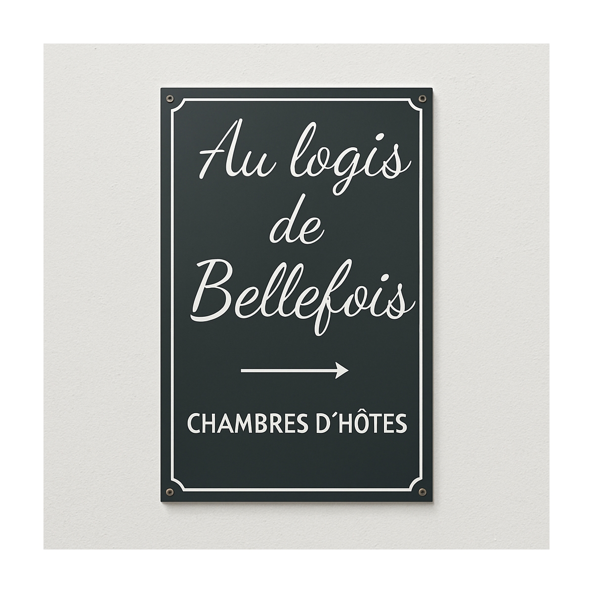 Plaque de rue émaillée Verticale | Plaque Personnalisée