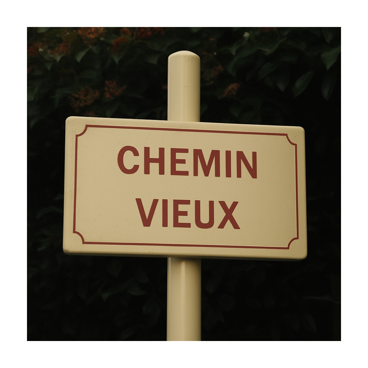 Plaque en émail avec fixations pour poteaux | Plaque Personnlaisée