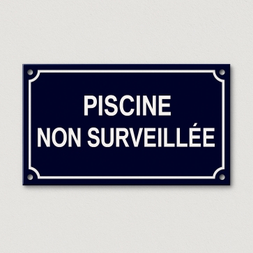 Plaque de rue émaillée format panoramique