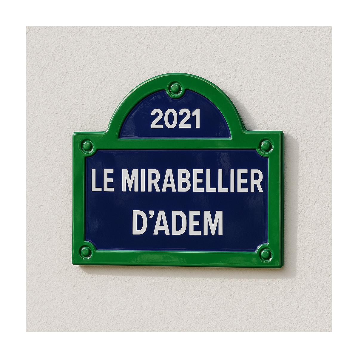 Plaque de rue Paris avec fronton | Plaque Personnalisée