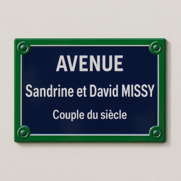 Plaque de rue Paris rectangle