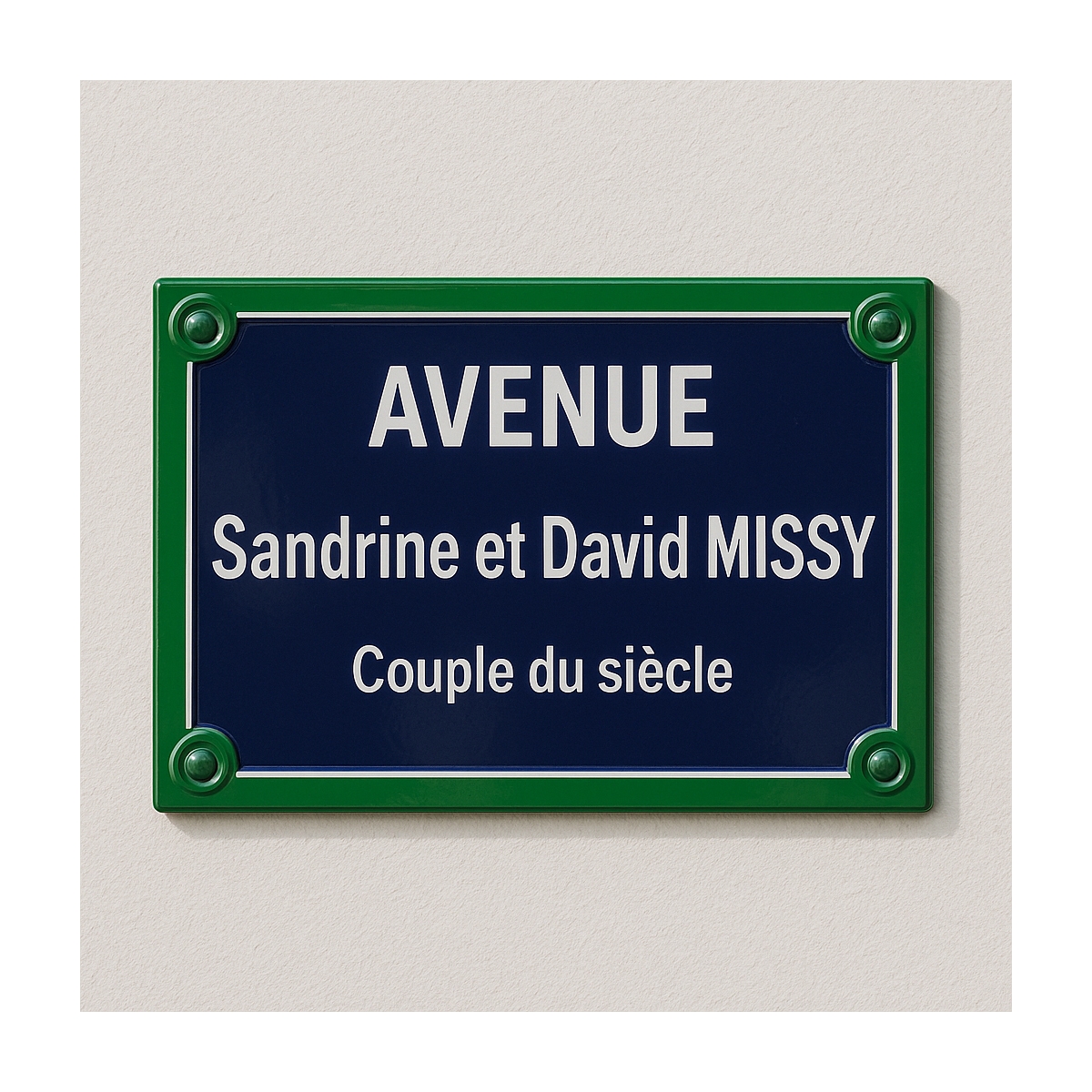 Plaque de rue Paris rectangle