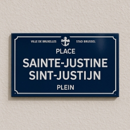 Plaque de rue Bruxelloise en émail | Plaque Personnalisée