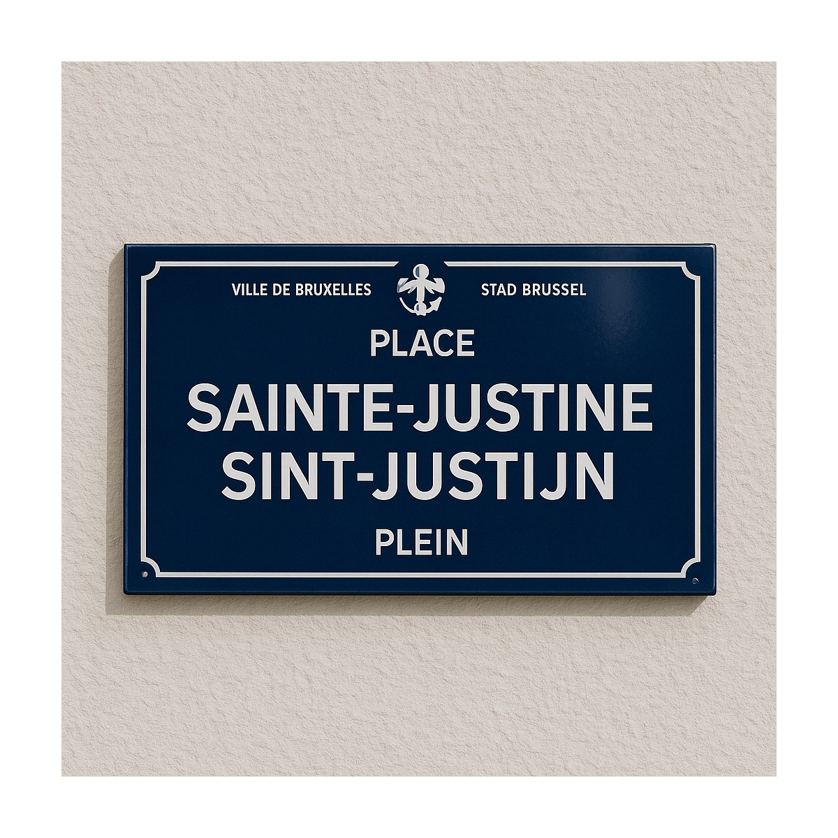 Plaque de rue Bruxelloise en émail | Plaque Personnalisée
