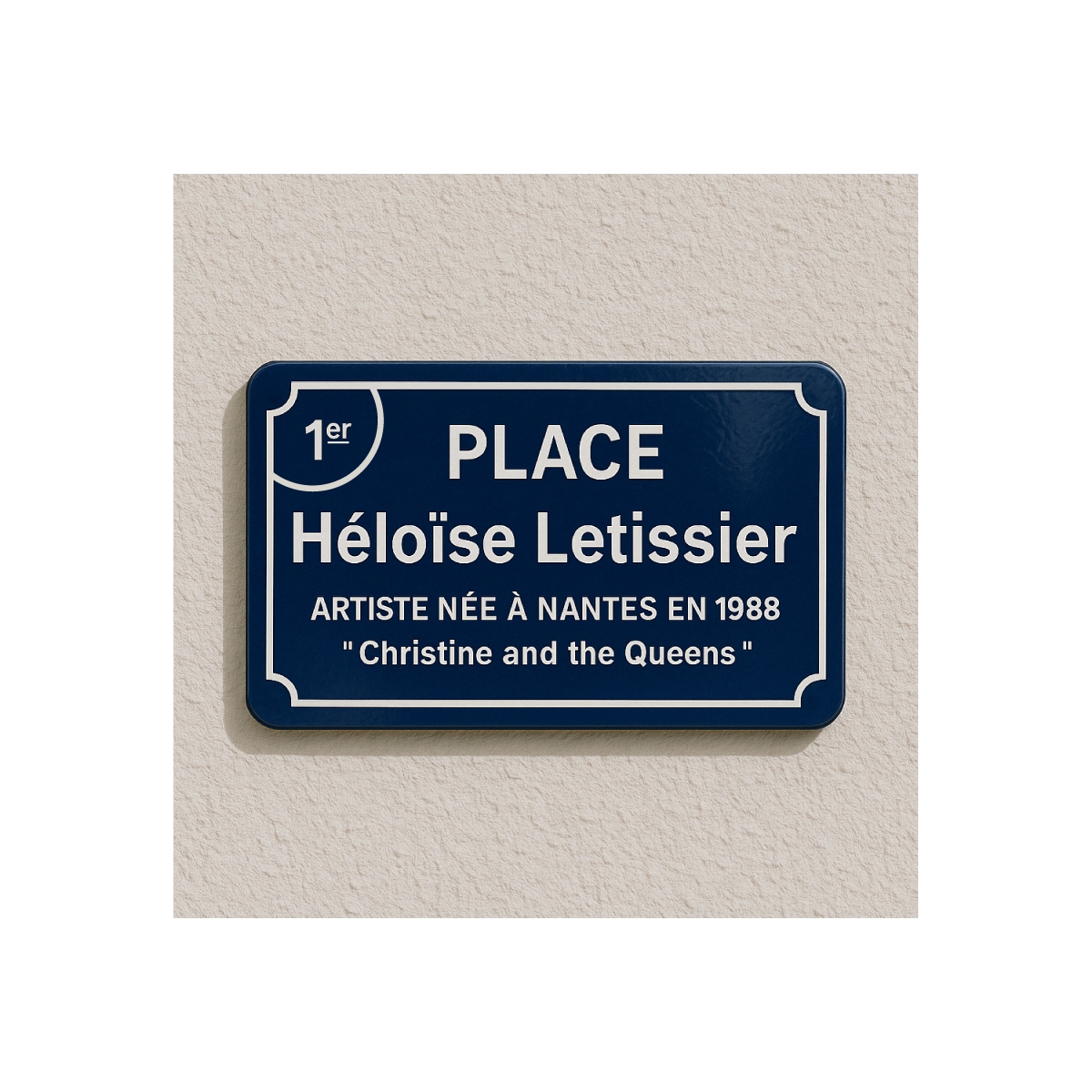 Vieille plaque de rue Nantes avec arrondissement | Plaque Personnalisée