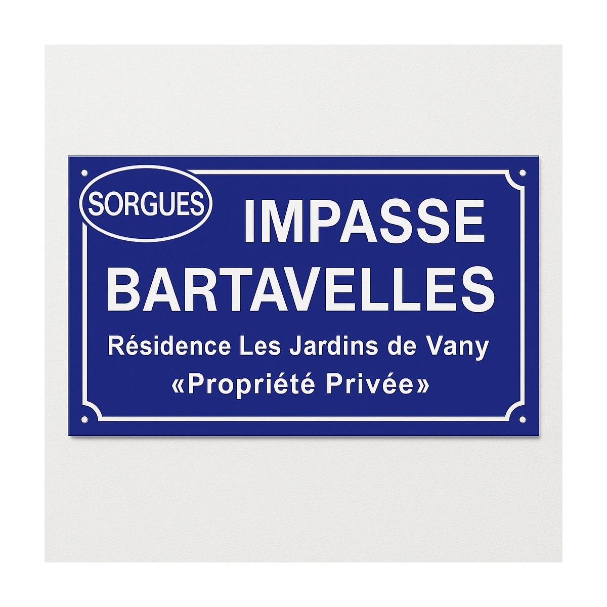 Plaque de rue émaillée type "ville" | Plaque Personnalisée