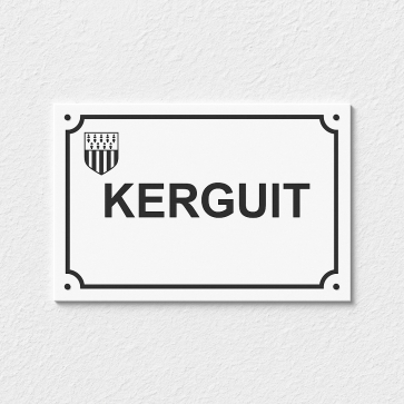 Plaque de rue Bretagne