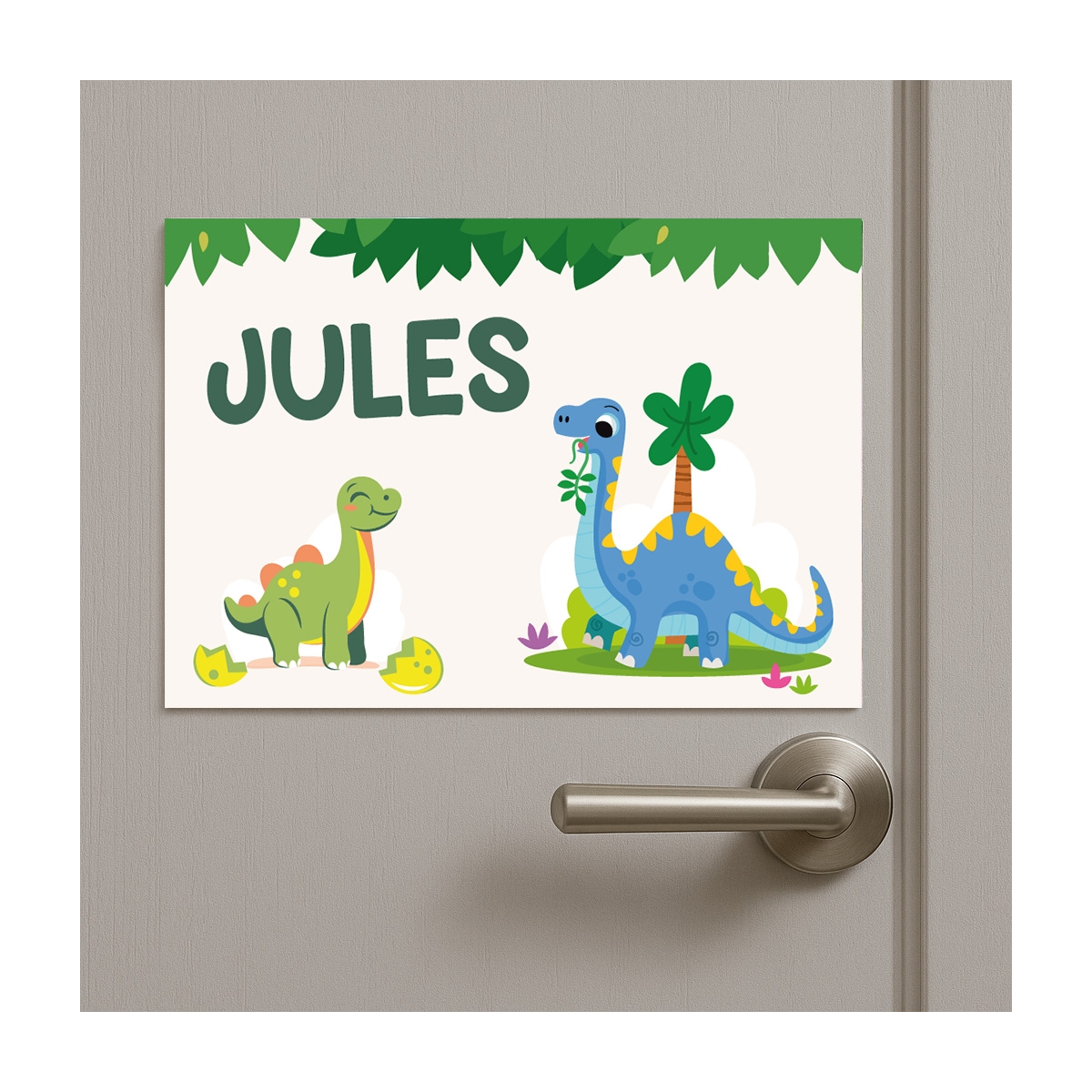 Plaque de porte enfant avec fleurs | Plaque Personnalisée