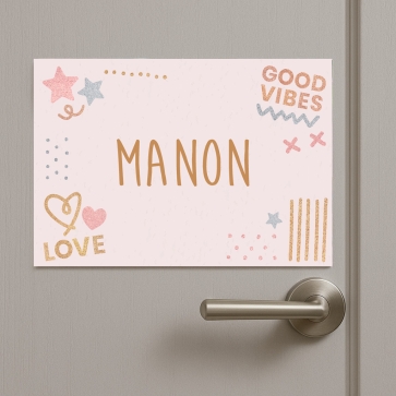 Plaque de porte Good Vibes