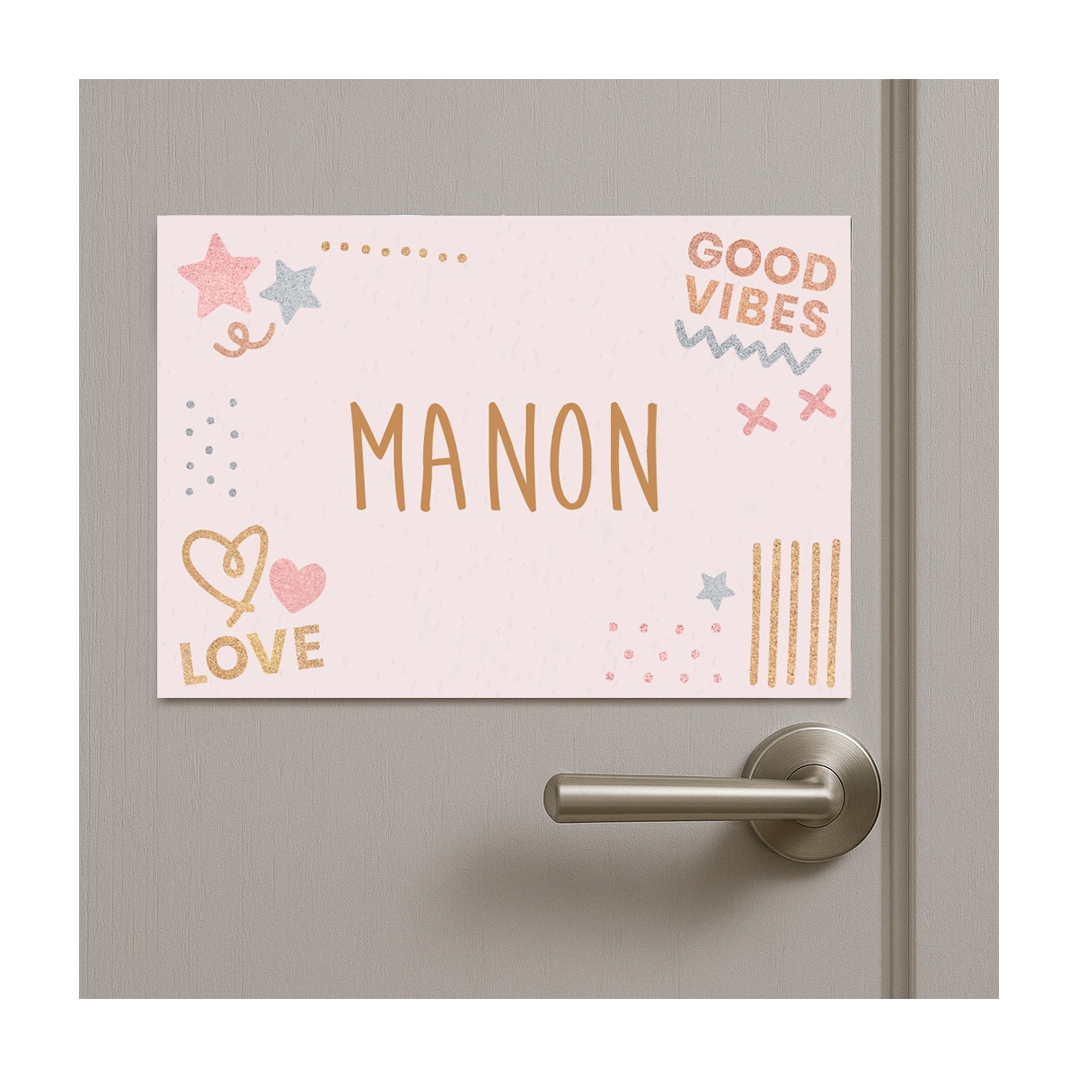 Plaque de porte enfant Good Vibes | Plaque Personnalisée