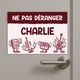 Plaque de porte enfant Musique | Plaque Personnalisée