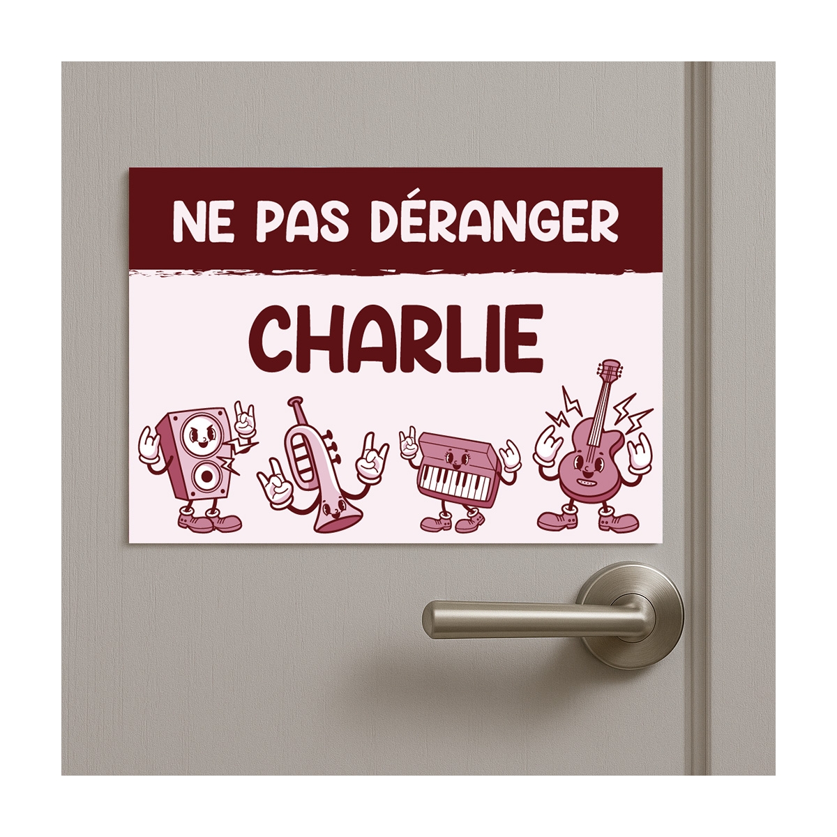 Plaque de porte enfant Musique | Plaque Personnalisée