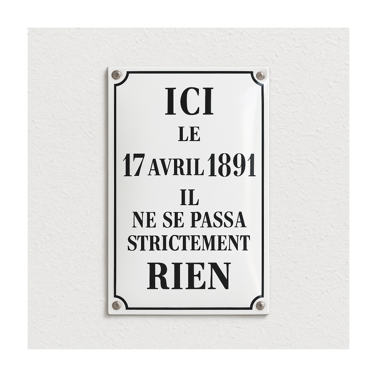 Plaque émail humoristique à personnaliser | Plaque Personnalisée