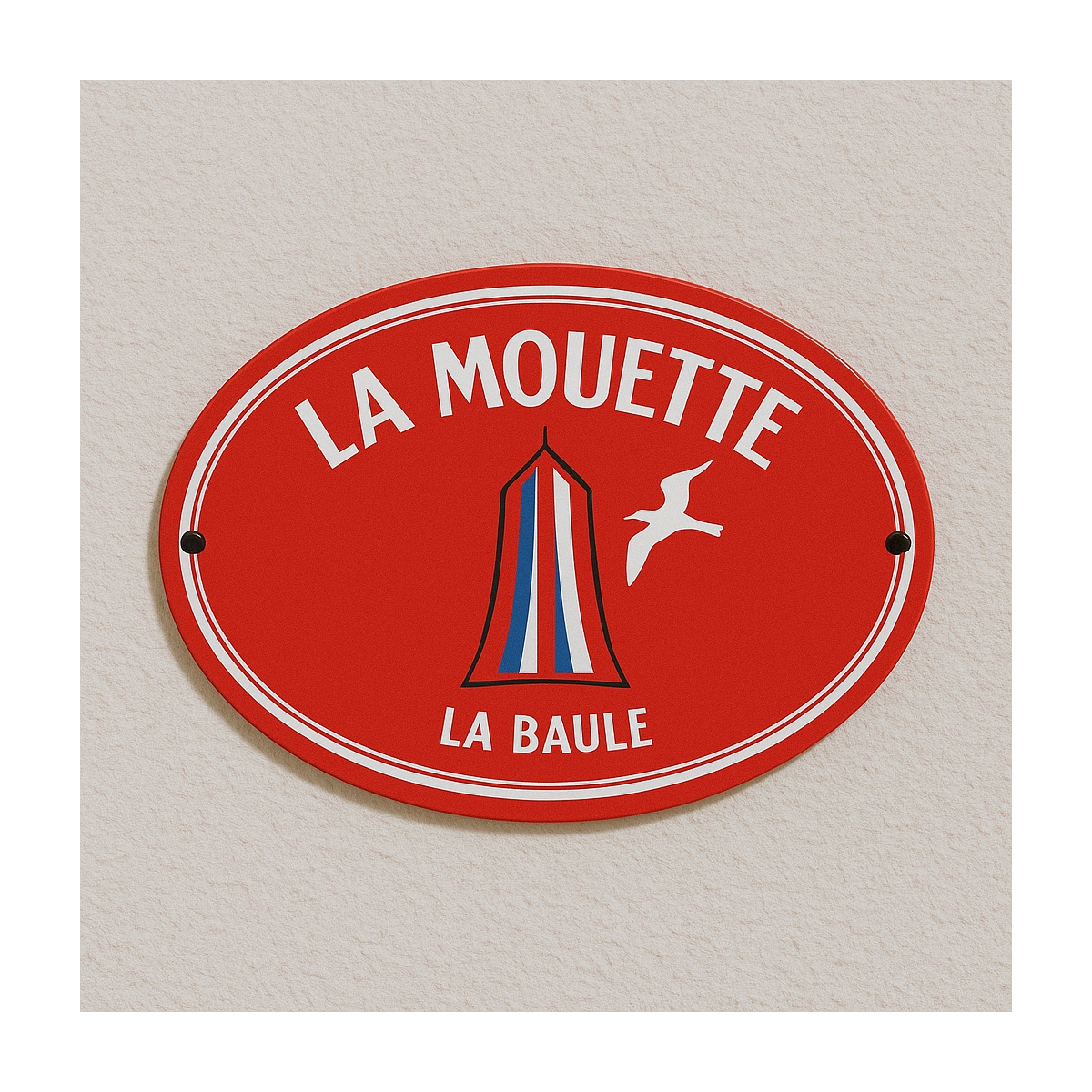 Pancarte en fer type émail pour bord mer | Plaque Personnalisée