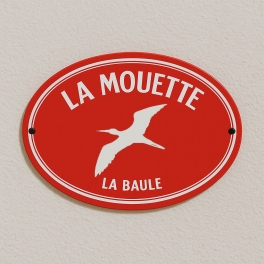Une plaque pour bord de mer de forme Ovale | Plaque Personnalisée