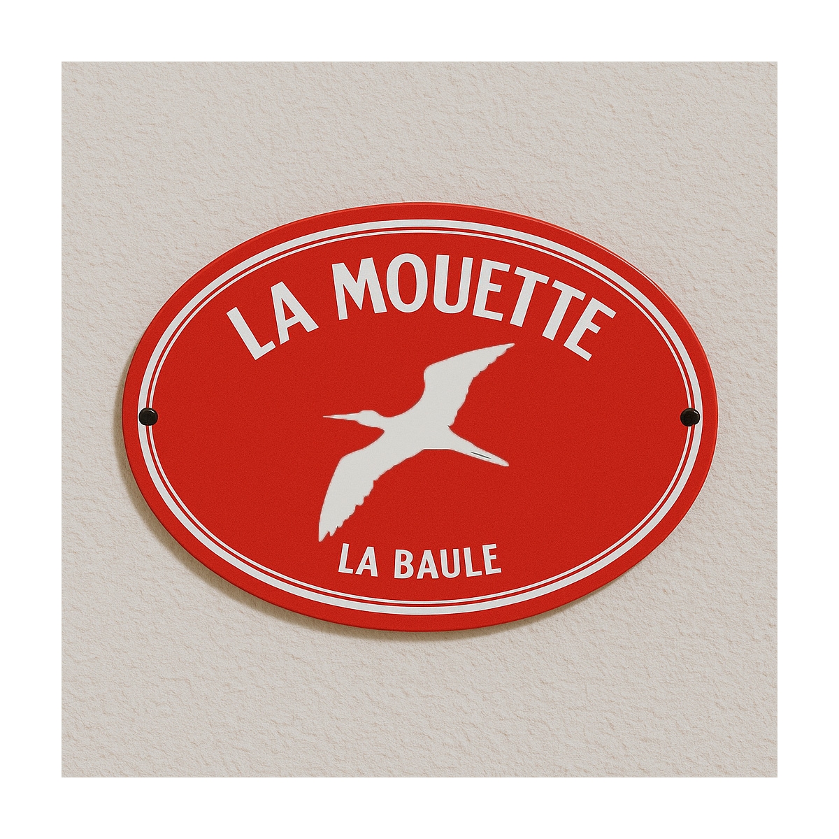 Une plaque pour bord de mer de forme Ovale | Plaque Personnalisée