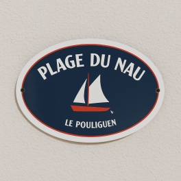 Plaque métalique ambiance Marine | Plaque Personnalisée