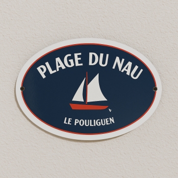 Plaque métalique ambiance Marine | Plaque Personnalisée