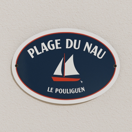 Plaque métalique ambiance Marine | Plaque Personnalisée