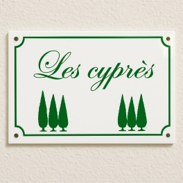 Plaque Email Cyprès