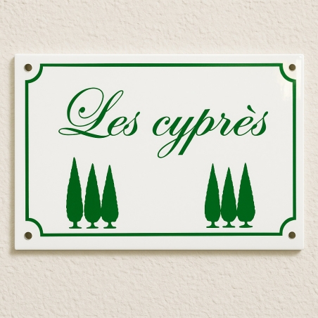 Plaque Email Cyprès