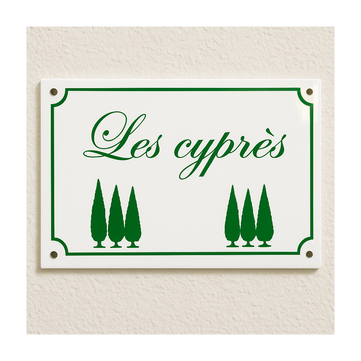 Plaque Email Cyprès