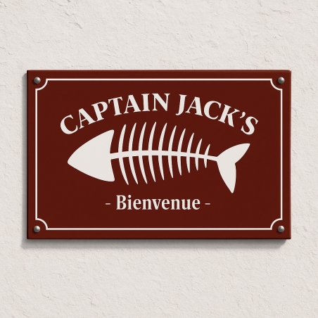 Plaque émail Poisson