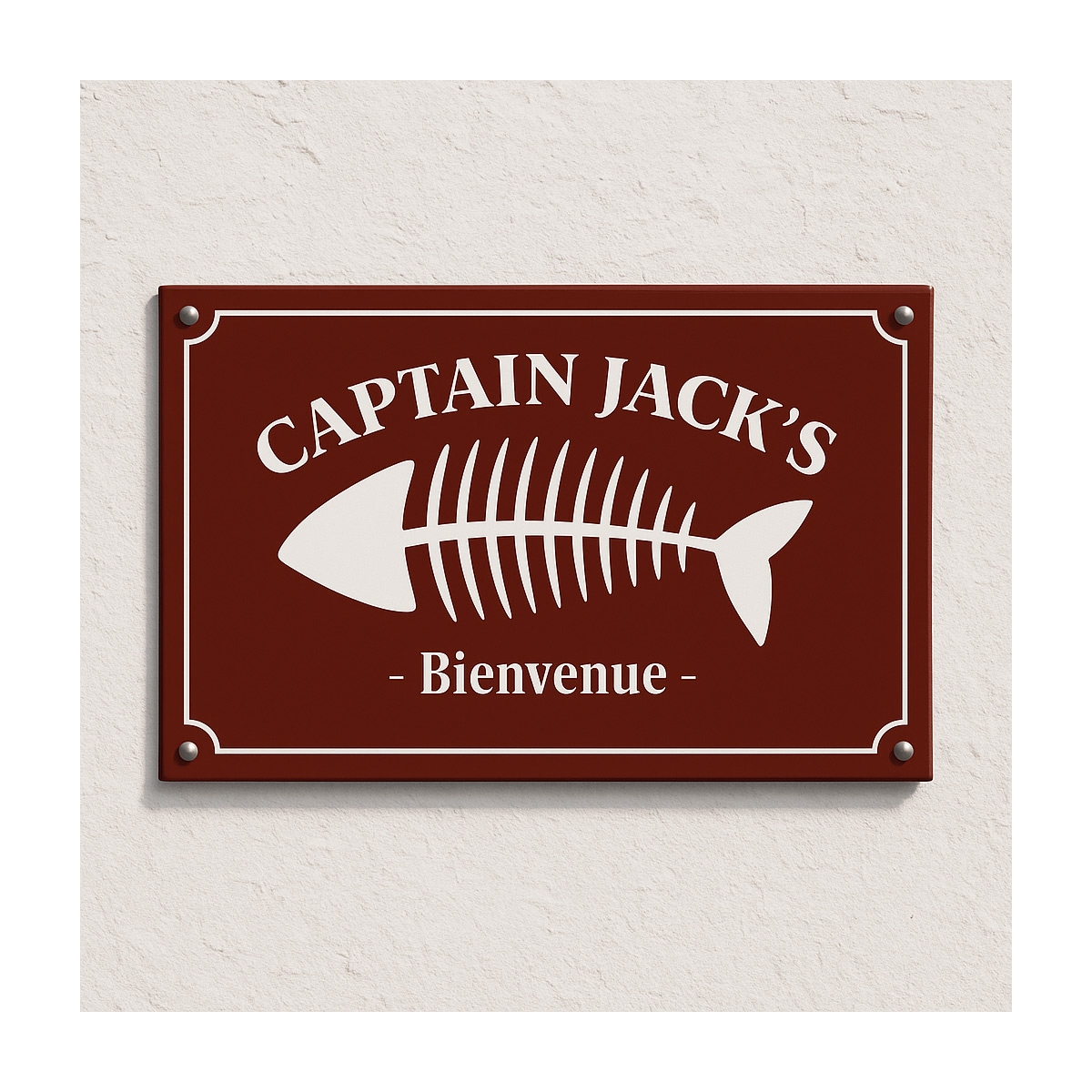 Plaque émail Poisson