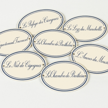 Plaque émaillée maison ovale