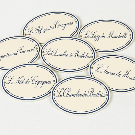 Pancarte pour habitation en émail - Matière métal forme originale