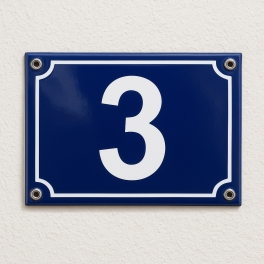 Plaque numéro de maison émaillé | Plaque Personnalisée