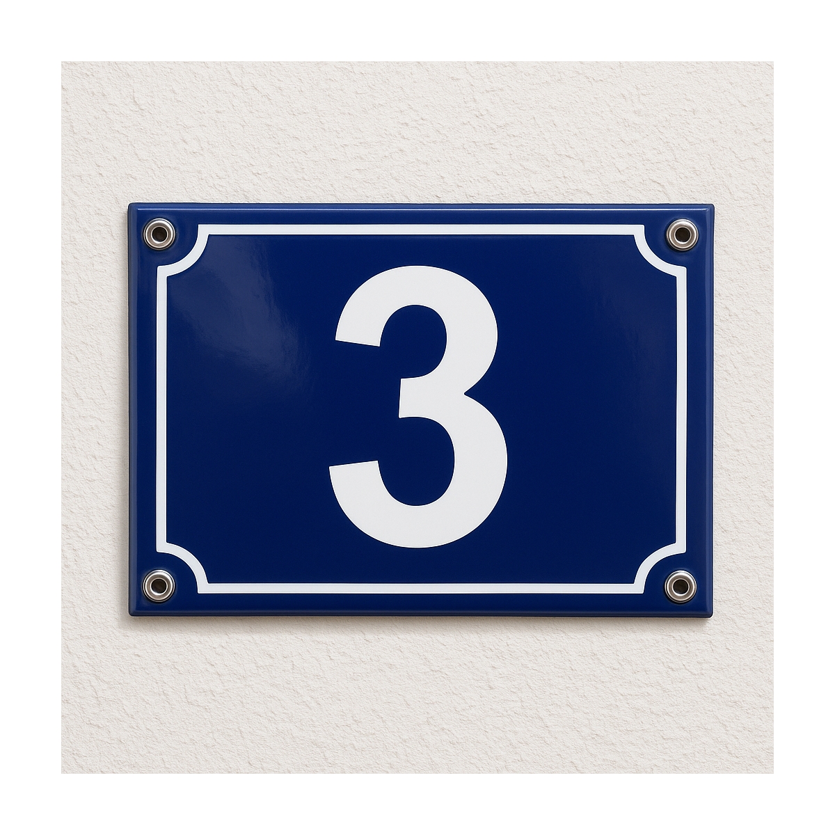 Plaque numéro de maison émaillé | Plaque Personnalisée