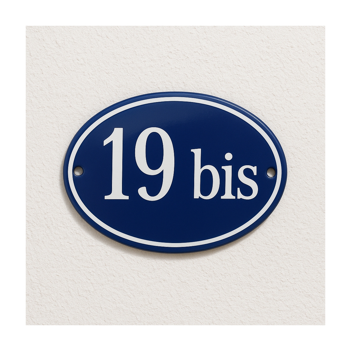 Plaque émaillée ovale pour numéro de maison | Plaque Personnalisée