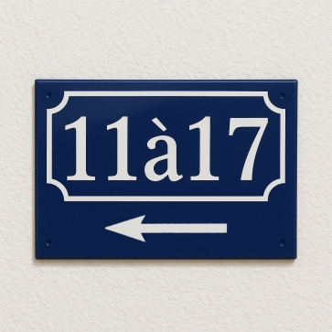 Numéro de maison avec flèche