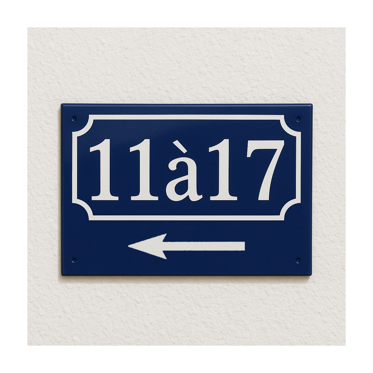 Numéro de maison avec flèche