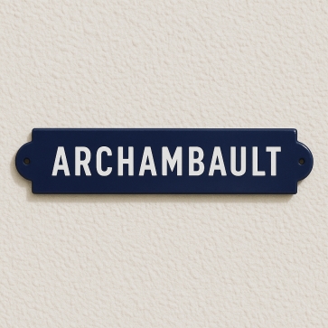 Plaque de gare émaillée à l'ancienne | Plaque Personnalisée