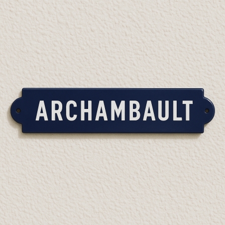 Plaque de gare émaillée à l'ancienne | Plaque Personnalisée