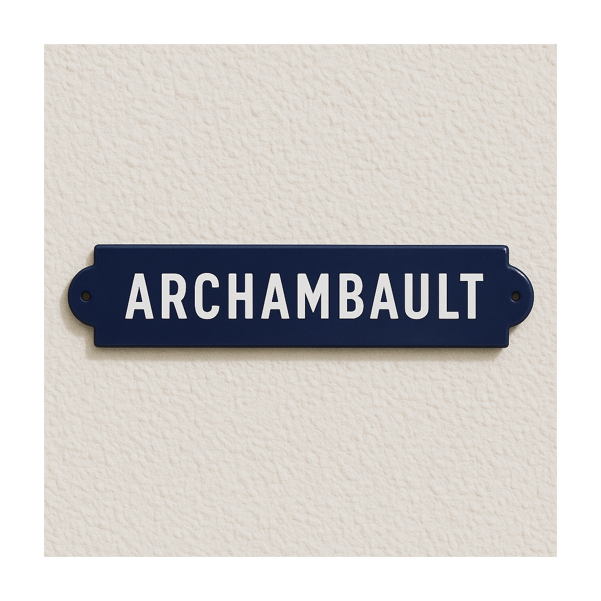 Plaque de gare émaillée à l'ancienne | Plaque Personnalisée